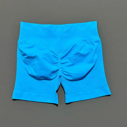 HISTELLO Impact Shorts 4.5" Women Fitness Sports Biker Shorts Low Waist Gym Short Workout Scrunch Butt Yoga Seamless Leggings