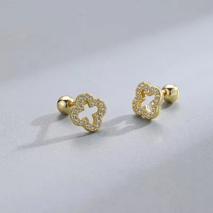 New Fashion Heart Stud Earrings for Women Hypoallergenic Screw Cartilage Helix Earring Girls Piercing Accessories Jewelry Gifts