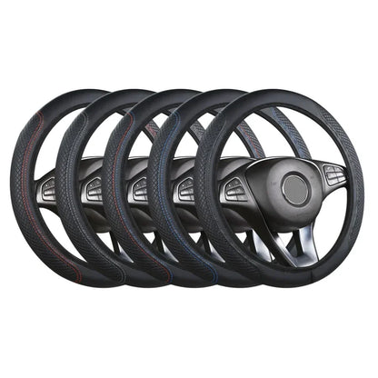 Steering Wheel Cover Anti Slip Breathable Steering Cover Universal Microfiber PU Leather Steer Wheel Protector No inner circle