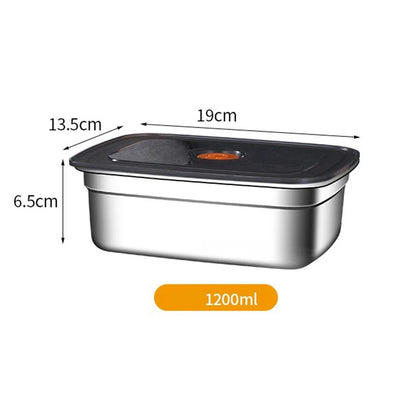 High Quality Stainless Steel Camping Lunch Box Sealed Refrigerator Freezer Storage Box Leak-proof Microwave Suitable Bento Box