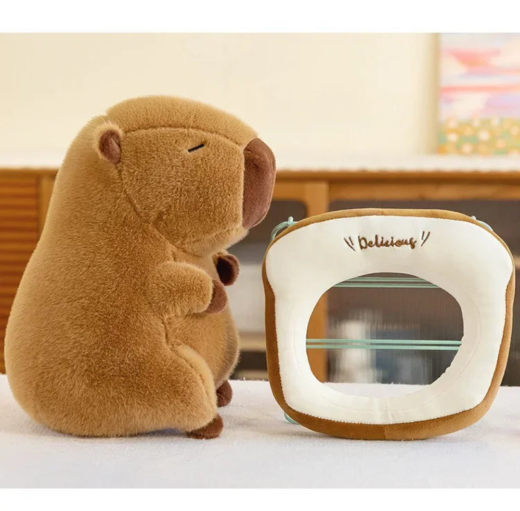 Capybara Plush Toy Stuffed Animal Soft Hugging Capybara Ornament Plush Toy Doll for Kids Adults Birthday Gift Home Decoration
