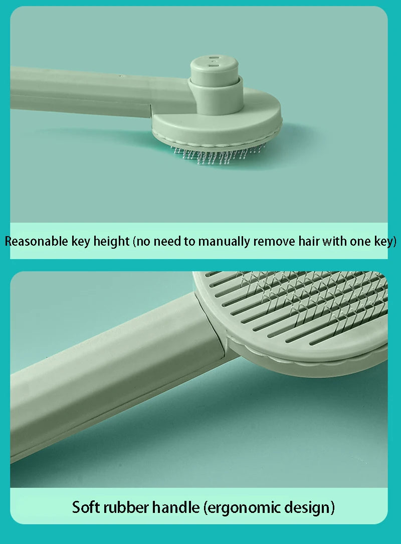 Pet Hair Removal Comb Cat Brush Self Cleaning Slicker Brush for Cats Dogs Hair Remover Scraper Pet Grooming Tool Cat Accessories