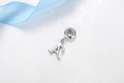 925 Sterling Silver Charms Original Letter Alphabet A-Z Pendant Beads Fit Brand Bracelets Necklaces Diy Jewelry For Women