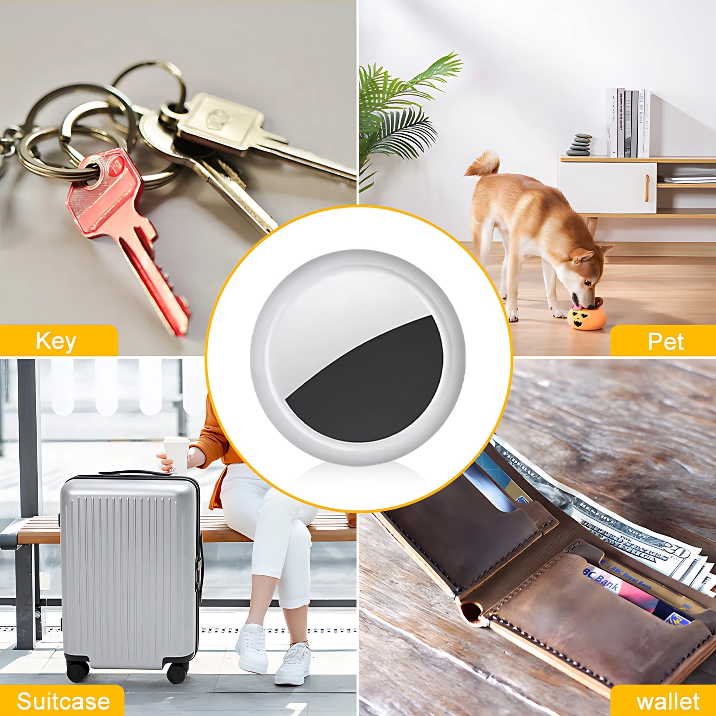 Smart Bluetooth Mini GPS Tracker Work with Android&iOS System isearching Tracker Mini Global Locator Pet Key Finder