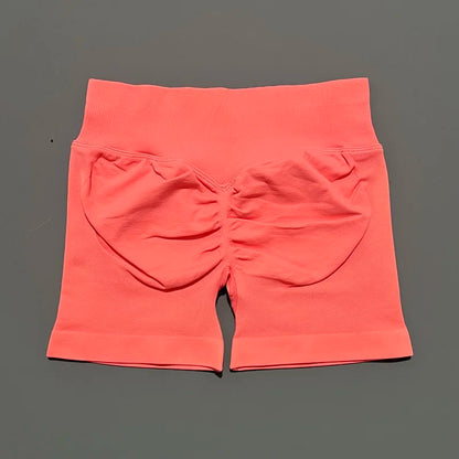 HISTELLO Impact Shorts 4.5" Women Fitness Sports Biker Shorts Low Waist Gym Short Workout Scrunch Butt Yoga Seamless Leggings
