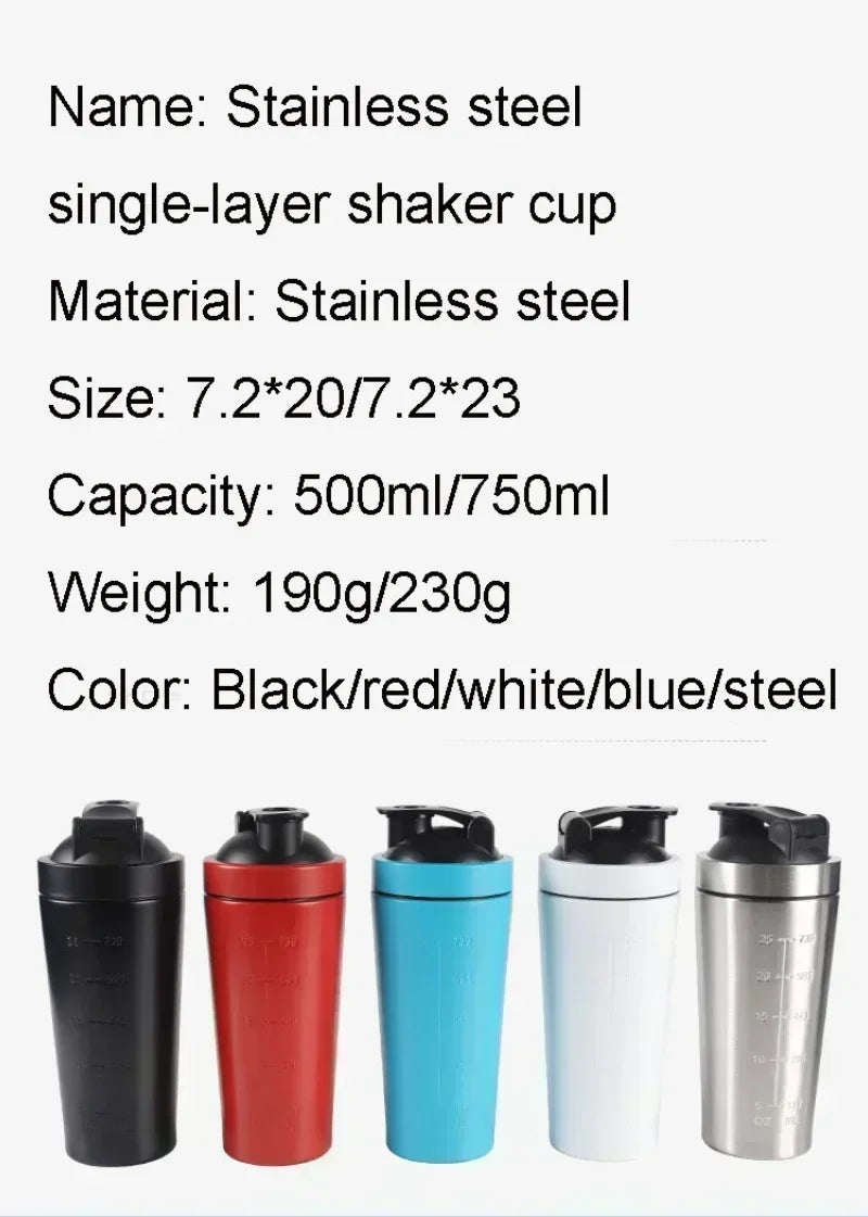 Multi-Color Stainless Steel Single-Ayer Sports Shaking Cup Simple Leakproof Design Suitable For Fitness And Sports Cups
