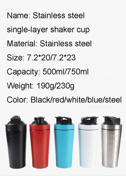 Multi-Color Stainless Steel Single-Ayer Sports Shaking Cup Simple Leakproof Design Suitable For Fitness And Sports Cups