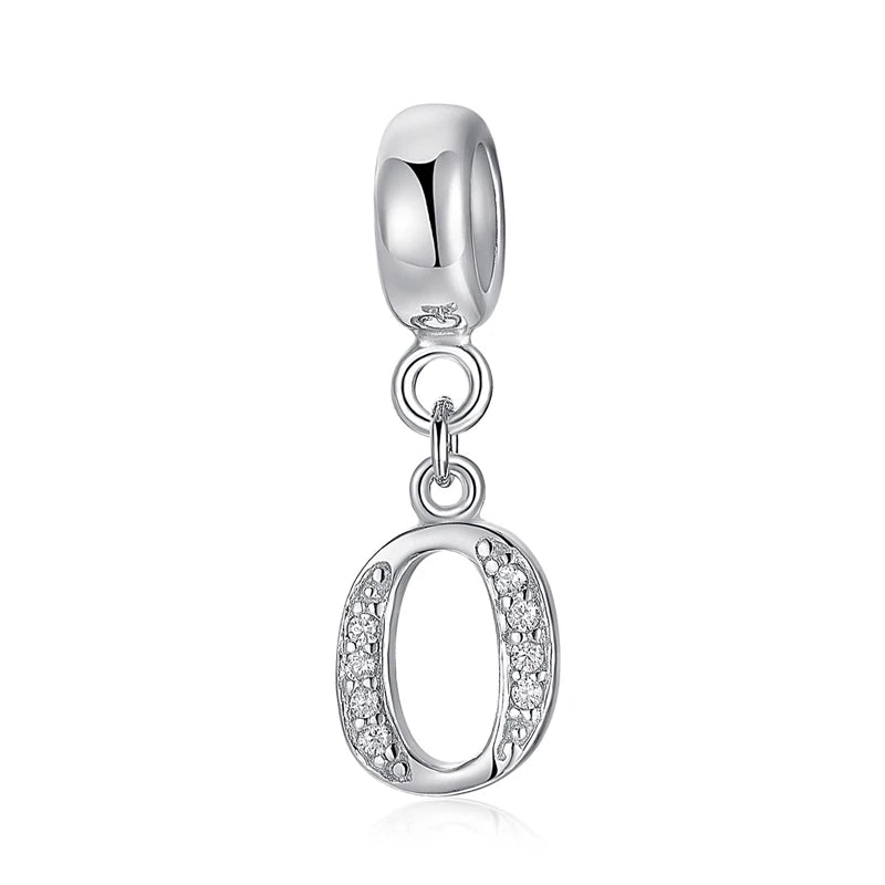 925 Sterling Silver Charms Original Letter Alphabet A-Z Pendant Beads Fit Brand Bracelets Necklaces Diy Jewelry For Women