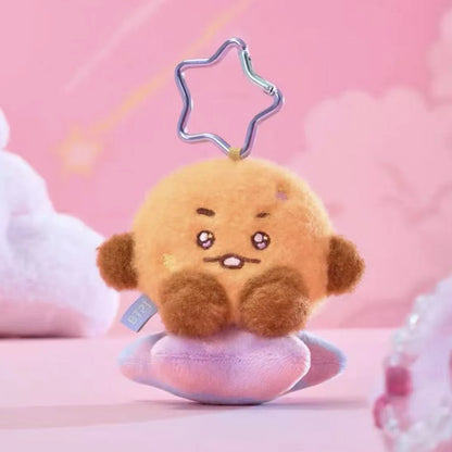 10Cm Anime Cartoon Bt21 Plush Toy Creative New Travel Series Tata Cooky Plush Doll Backpack Keychain Accessory Gift for Friends