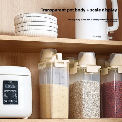 1.75/ 2.5/3L Food Grade Grain and Miscellaneous Grain Storage Box, Rice Bucket Storage Tank, Sealing Tank, Kitchen Utensil New