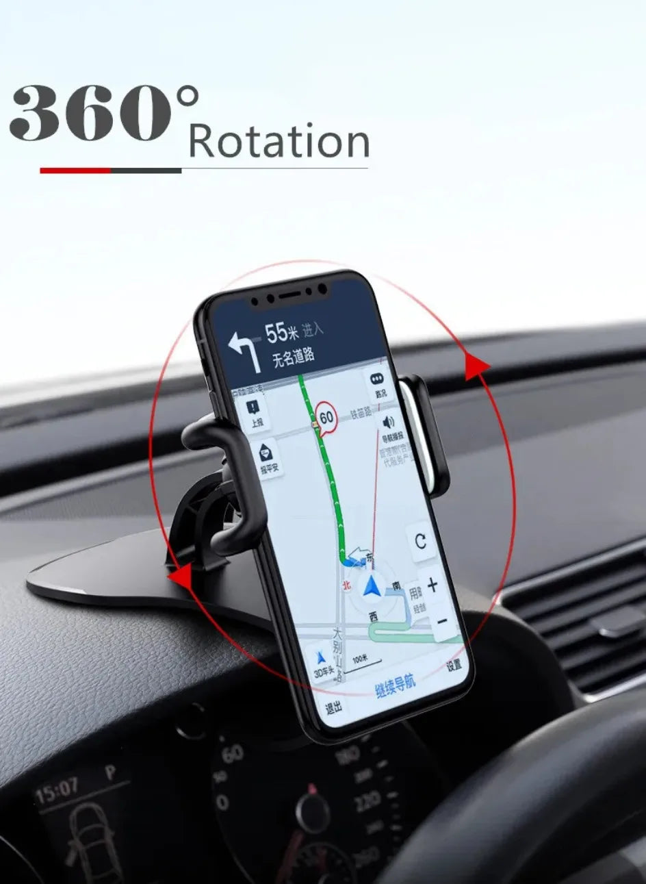 Universal Car Phone Holder Stand Dashboard Car Clip Mount GPS Bracket 360° Rotatable Phone GPS Support in Car For iPhone Xiaomi
