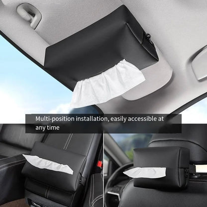 Car interior tissue box car armrest box tissue box car interior bag drawstring paper bag napkins minimalist car rear seat back