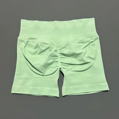 HISTELLO Impact Shorts 4.5" Women Fitness Sports Biker Shorts Low Waist Gym Short Workout Scrunch Butt Yoga Seamless Leggings