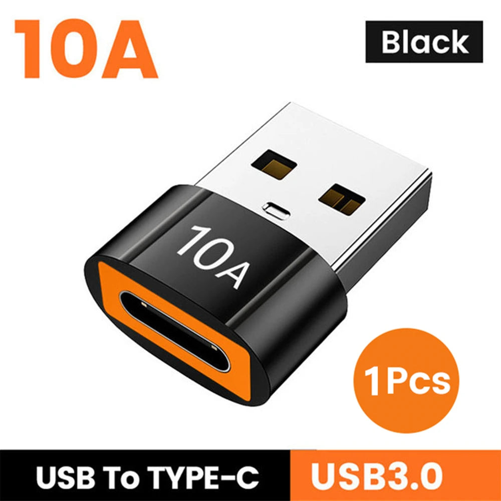 USB 3.0 10A USB A To USB C OTG Adapter Type C to USB Converter USB 3.0 Adapter For Xiaomi 12 MacBook USB To Type C OTG Connector