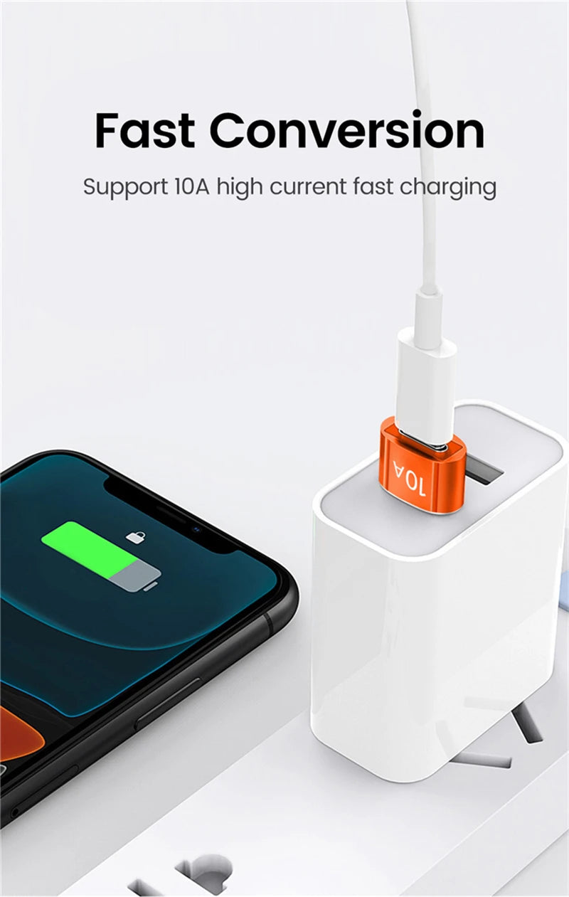 USB 3.0 10A USB A To USB C OTG Adapter Type C to USB Converter USB 3.0 Adapter For Xiaomi 12 MacBook USB To Type C OTG Connector
