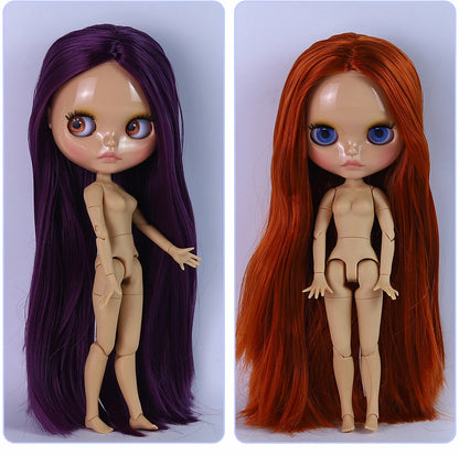 ICY DBS Blyth Doll 1/6 Joint 30cm Brown Skin Glossy Face Toothed Mouth Girl Doll BJD Toy Gift