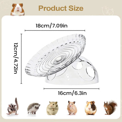 Hamster Running Wheel Quiet Anti-Slip With Cave House Hamster Spinner Wheel For Ferrets Squirrels Chinchillas Dutch Rabbits