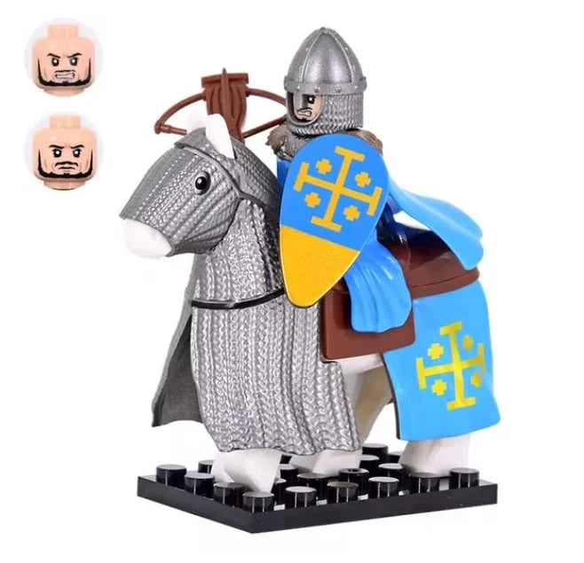 Medieval Knight Figure Building Blocks Roman Rohan Temple Soldier Infantry Commander Mount War Horse Wolf Orc Boy Toy Gift S009