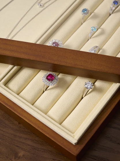 Oirlv wooden jewelry storage box Jewelry Storage Box Jewelry Necklace Pendant Ring Storage Display Box