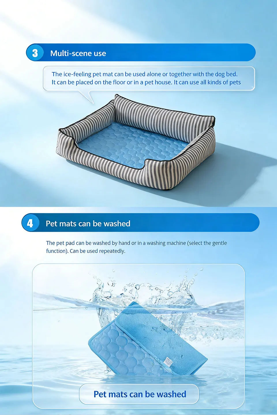 Raymax Summer Dog Cooling Mat Pet Cold Bed Extra Large Small Big Dogs Pet Accessories Cat Durable Blanket Sofa Ice Silk Blanket