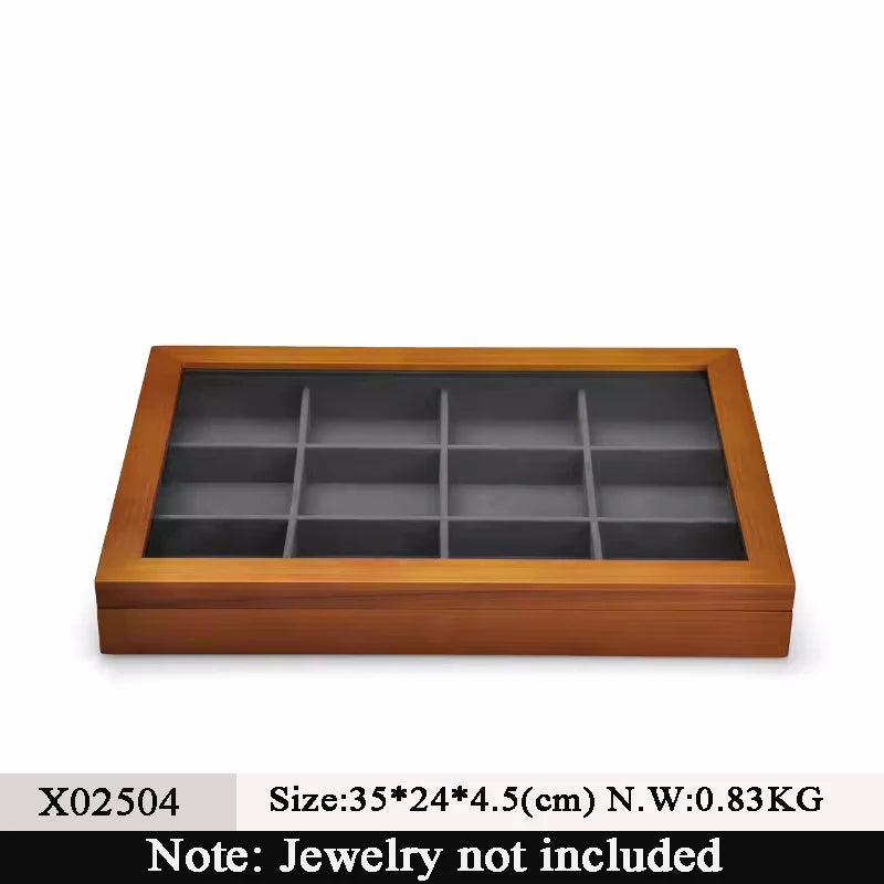 Oirlv wooden jewelry storage box Jewelry Storage Box Jewelry Necklace Pendant Ring Storage Display Box