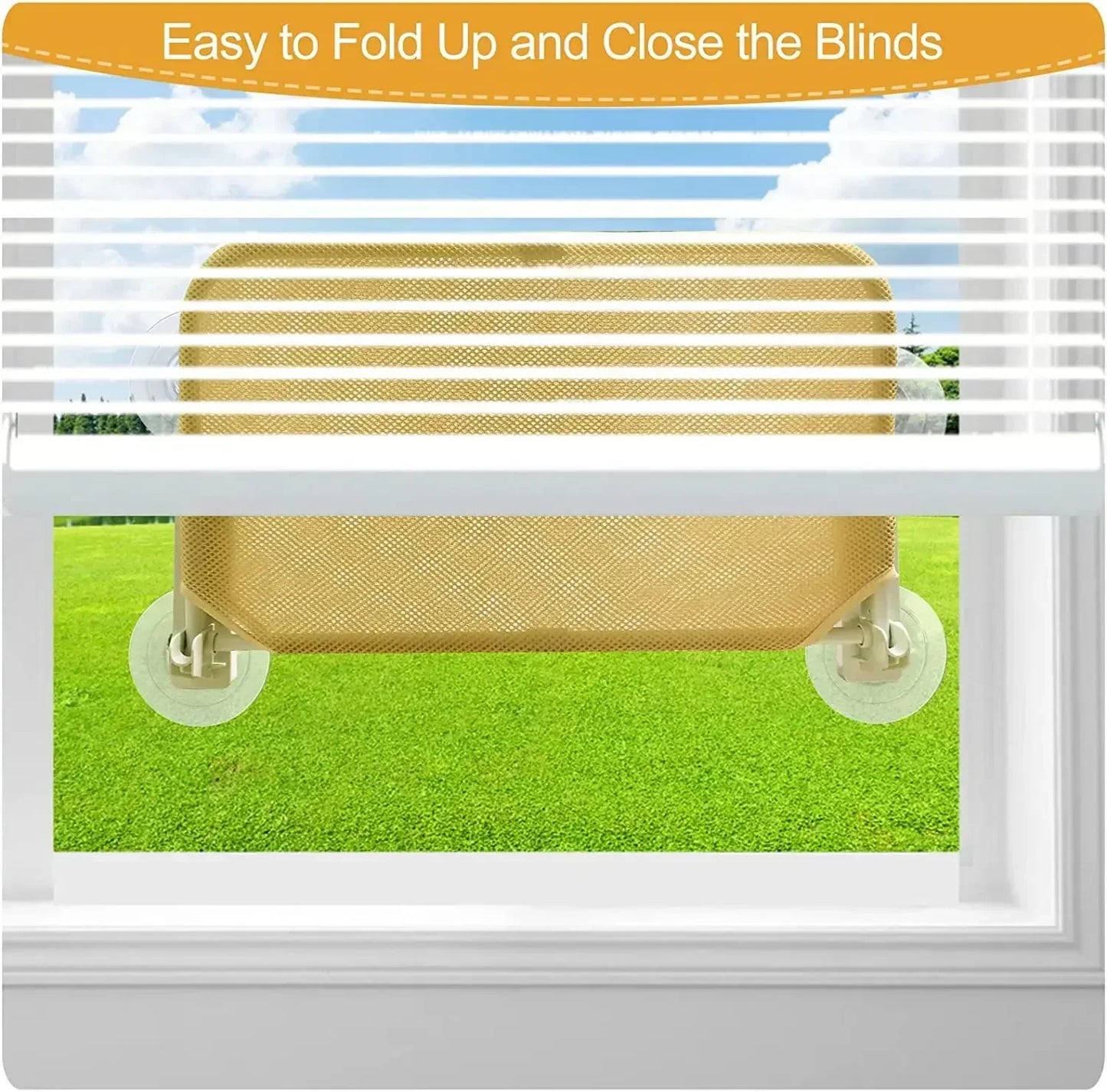 Cordless Cat Hammock for Sunbathing Hanging Cat Bed Summer Suction Cup Glass Mounted Foldable Breathable Cat Bed Frame Supplies