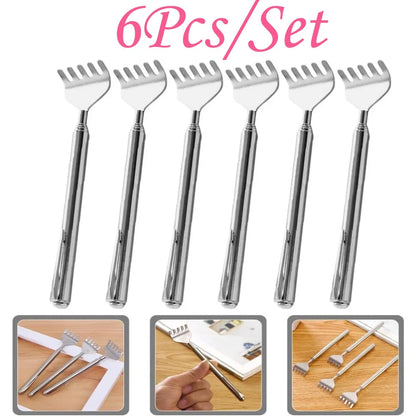 silvery Telescopic Back Scratcher,  Portable Extendable Stainless Steel  Scratchers for Men Women ，Mothers Gifts，Gifts For Men，G