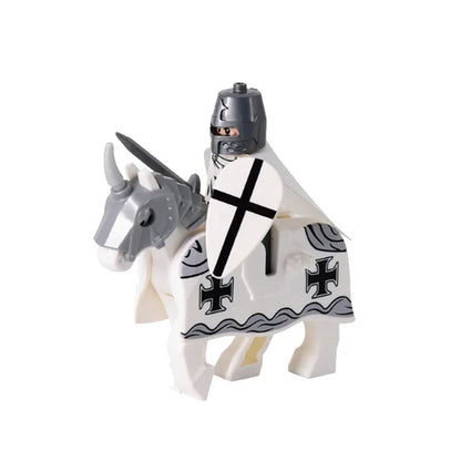 Medieval Knight Figure Building Blocks Roman Rohan Temple Soldier Infantry Commander Mount War Horse Wolf Orc Boy Toy Gift S009