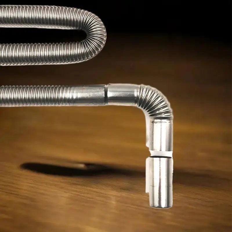 Vent Hose 60-300cm Stainless Steel Tube For Car Air Heater With Hose Clamp