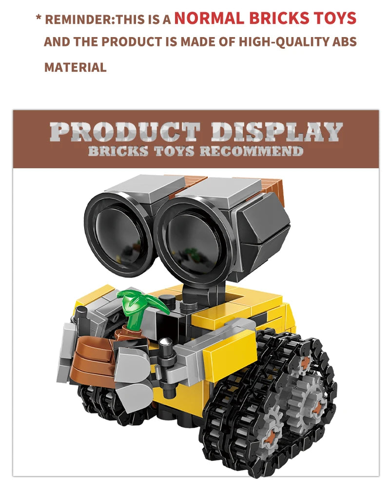 Disney Movie Robot Wall E MOC Building Blocks Dolls Space Mecha MOC Bricks Action Figure Toys Adult Children Christmas Gifts DIY