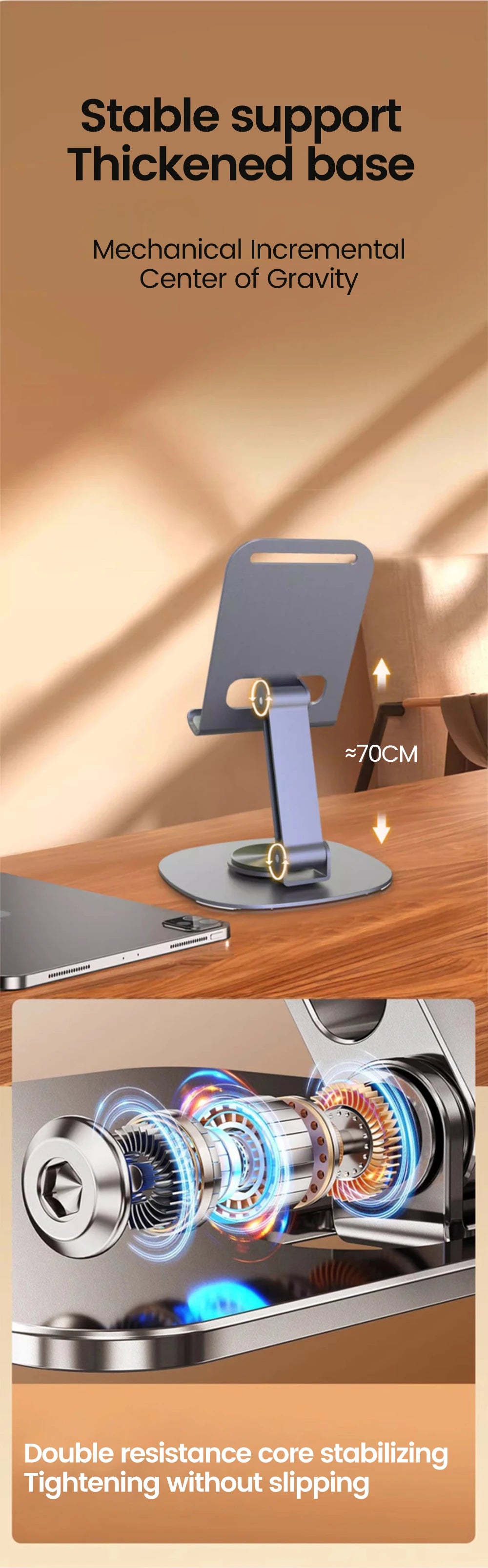 Olaf Rotating Table Cell Phone Holder Support Desktop Stand For iPad Samsung iPhone 15 14 13 Mobile Mount