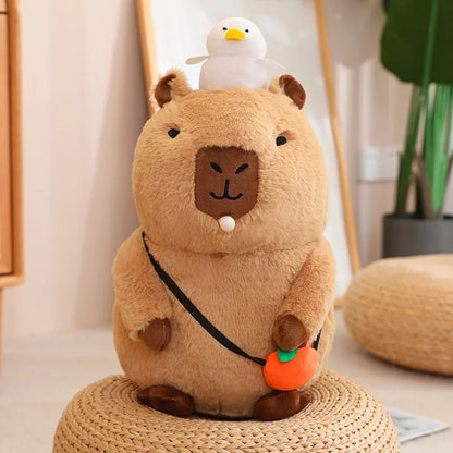 Capybara Plush Toy Simulation Capibara Cosplay Unicorn Dinosaur Dress Boba Bread Fruit Food Decor Birds Bubble Stuffed Animals