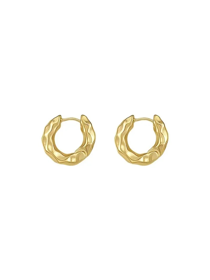 Trendy 925 Sterling Silver Circle Hoop Earrings for Women Real Silver Jewelry Fashion Earrings