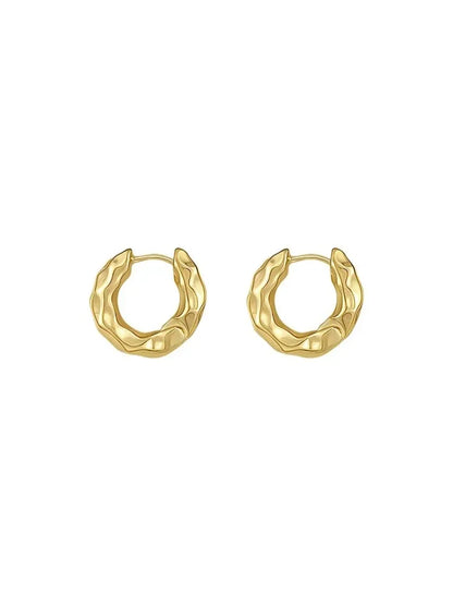 Trendy 925 Sterling Silver Circle Hoop Earrings for Women Real Silver Jewelry Fashion Earrings