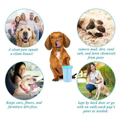 Pet Foot Washing Cup Dog Bath Pet Beauty Cleaning Wipe Free Automatic Foot Portable Cat Dirty Paw Cleaning Wash Brush Cup