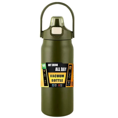 800-1500ML Stainless Steel Thermal Mug Outdoor Thermos Bottle With Straw Portable Tumbler Vacuum Flasks Cold & Hot Water Bottle