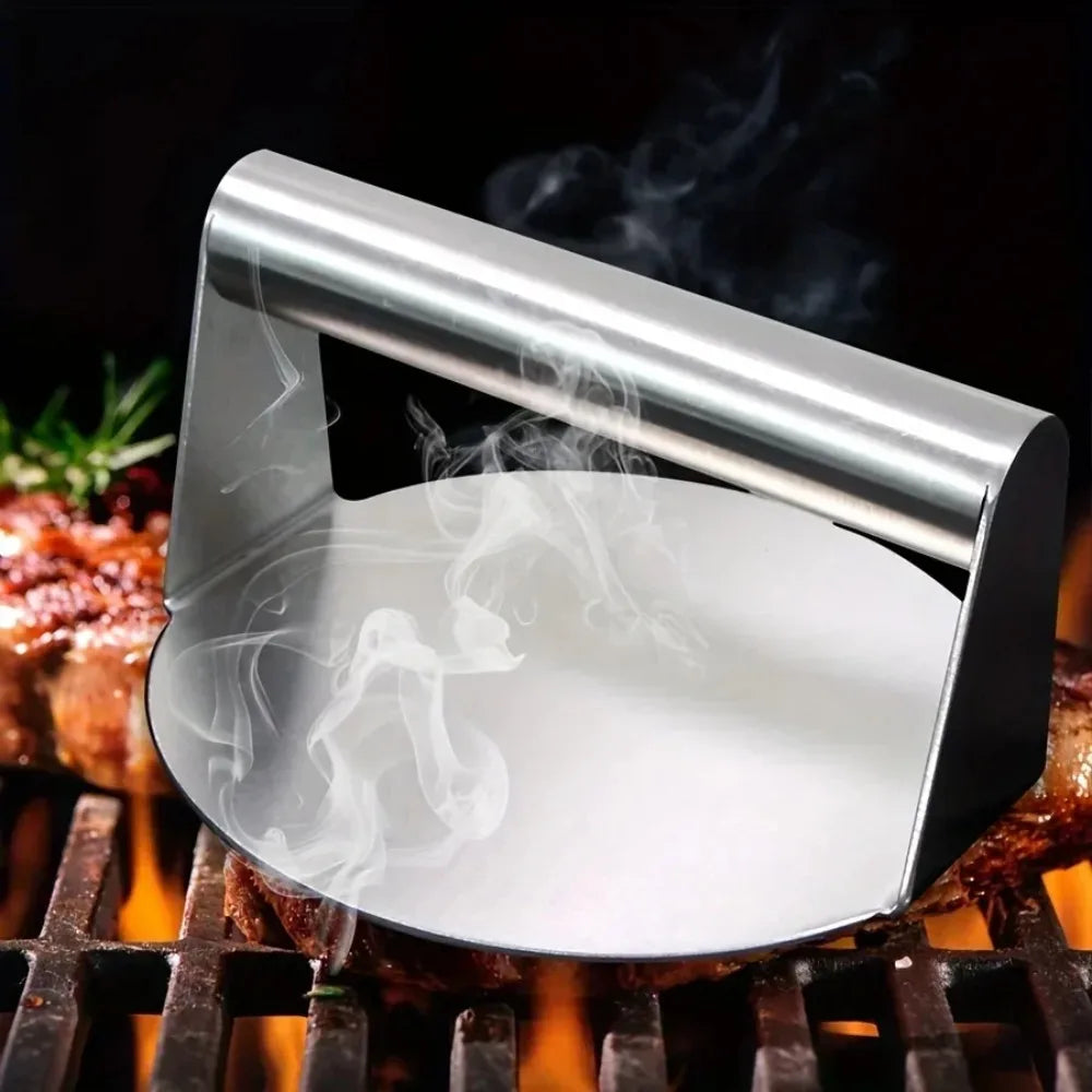 New Stainless Steel Smash Burger Press | Heavy Duty Patty Maker & Smasher Mold for BBQ, Grilling Kitchen (Non-Stick)