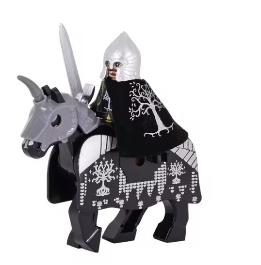 Medieval Knight Figure Building Blocks Roman Rohan Temple Soldier Infantry Commander Mount War Horse Wolf Orc Boy Toy Gift S009