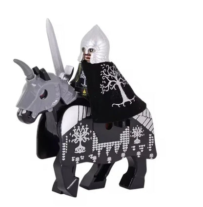 Medieval Knight Figure Building Blocks Roman Rohan Temple Soldier Infantry Commander Mount War Horse Wolf Orc Boy Toy Gift S009