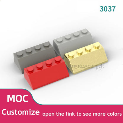 50pcs DIY Building Blocks Slope 2x4 Thick Figure Bricks Educational Creative Compatible With 3037 Toys for Children Size