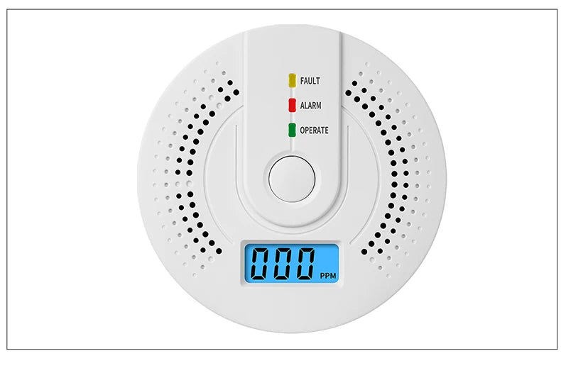Independent CO Alarm Sensor Carbon Monoxide Alarm Detector High Sensitive Warning LCD Display CO Alarm