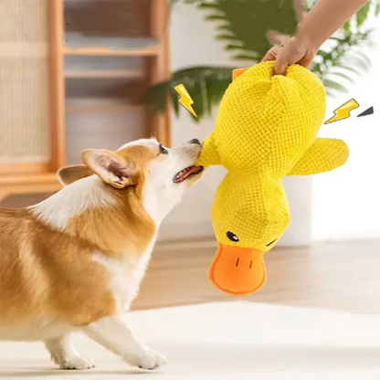 Dog Toy Plush,Sleeping Duck With Sound Pet Interactive Plush Bite Resistant Teeth Grinding Puppy Cat Relieve Boredom Pet Product