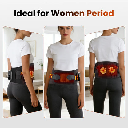 New Heating Waist Massager Belts Vibration Hot Compress Brace Belt Back Lumbar Fatigue Relax Massage Machine Heated Pad Electric