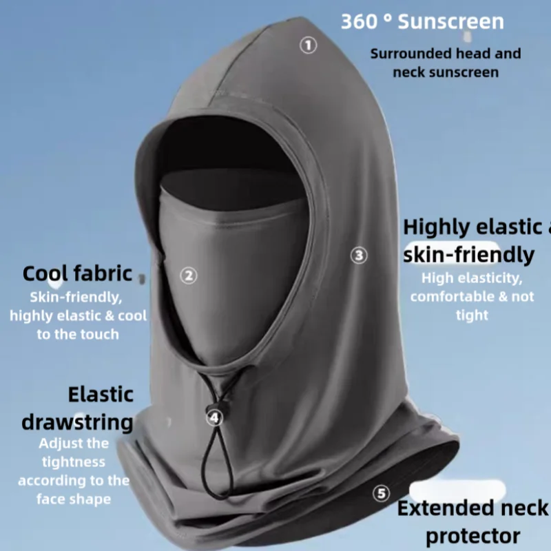 Winter Thermal Fleece Balaclava Scarf Outdoor Sports Ski Face Mask Neck Warmer Snood Hood Hat Windproof Cold Warm Riding Cap
