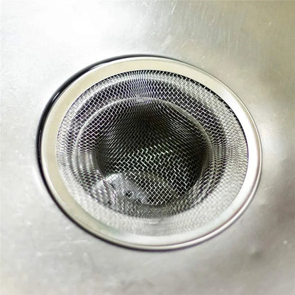Kitchen Sink Filter Stainless Steel Mesh Sink Strainer Filter Sewer Mesh Strainers Bathroom Sink Strainer Drain Hole Filter Trap