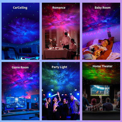 AURORA LIGHTING Astronaut Galaxy Projector Star Projector Night Lights with Moon Lamp LED Nebula Lamp for Kids Adults Room Decor