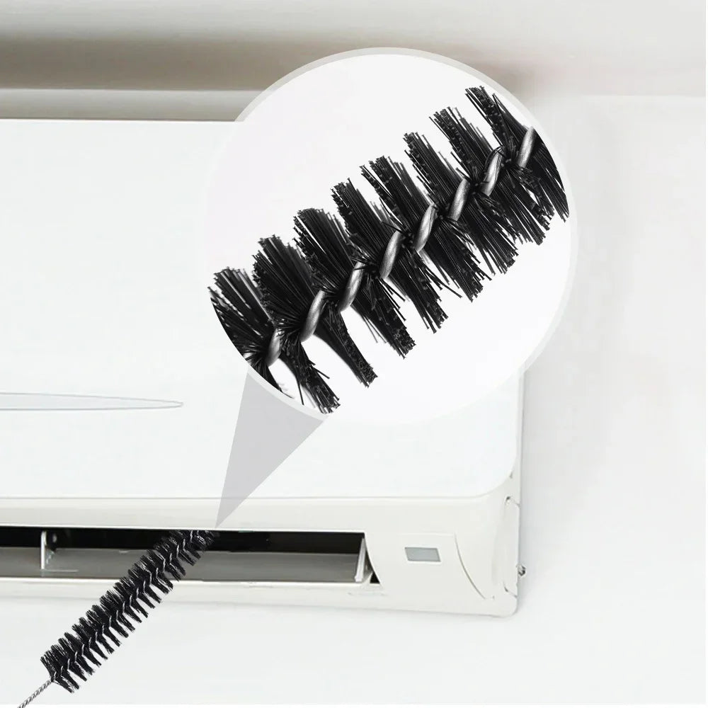 Flexible Dryer Vent Brush with Wood Handle for Removing Lint Refrigerator Coil Corner Gaps Cleaning Brush Bathroom Kitchen Clean