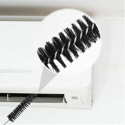 Flexible Dryer Vent Brush with Wood Handle for Removing Lint Refrigerator Coil Corner Gaps Cleaning Brush Bathroom Kitchen Clean