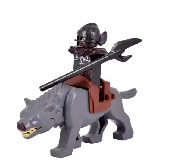 Medieval Knight Figure Building Blocks Roman Rohan Temple Soldier Infantry Commander Mount War Horse Wolf Orc Boy Toy Gift S009