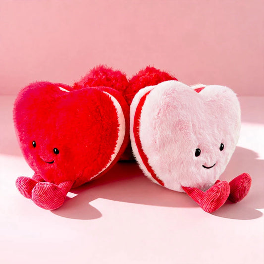 Cute Heart Shape Plush Toy Soft Heart Stuffed Doll Adorable Valentine's Day Romantic Gifts  Plushies for Lovers